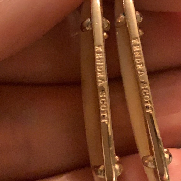 Kendra Scott Elle Rose Gold Drop Earrings in Ivory Mother-of-Pearl - Picture 7 of 8